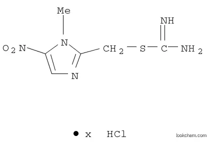 Molecular Structure of 57561-54-3 (Carbamimidothioic acid, (1-methyl-5-nitro-1H-imidazol-2-yl)methylester, hydrochloride)